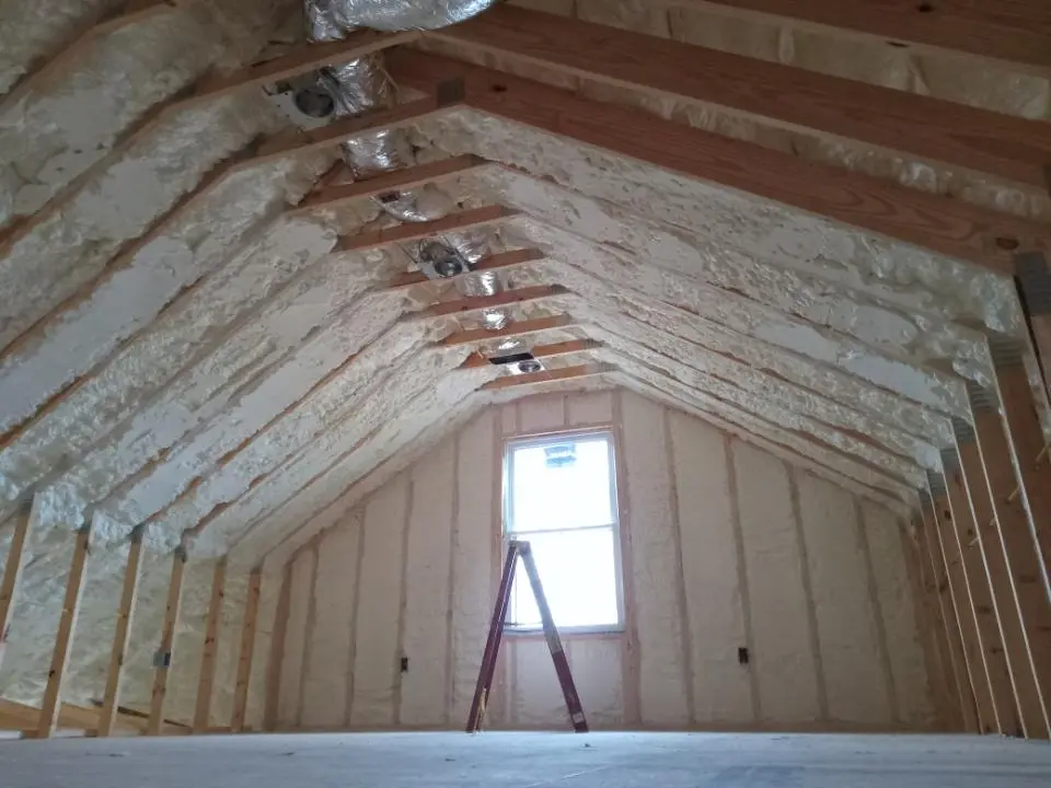 Spray foam roofing application for Crawl Space Insulation project in Commerce City
